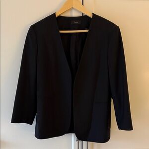Theory Black Women's Open-Front Collarless Blazer and Pants